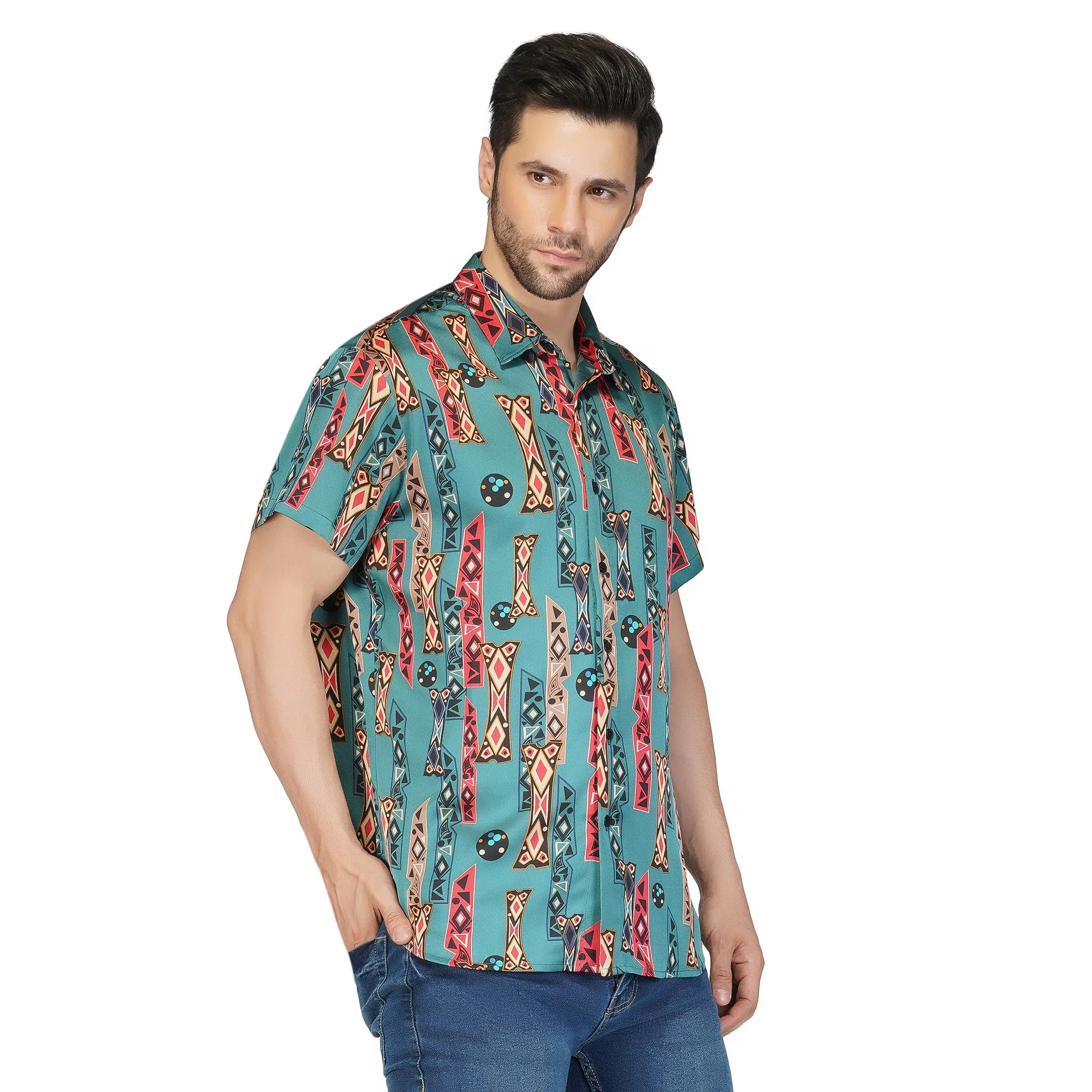 SLAY. Men's  Aztec Print Designer Shirt