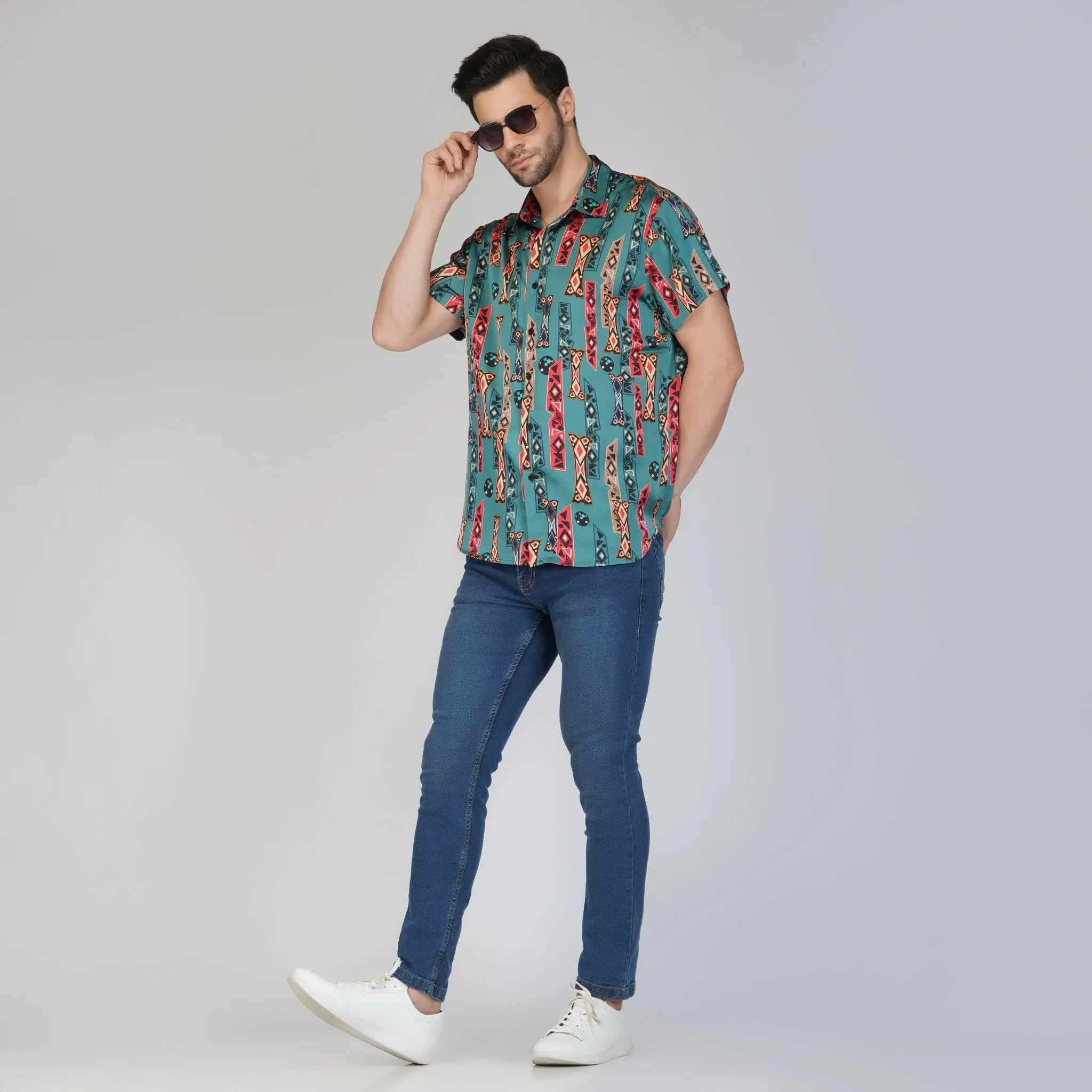 SLAY. Men's  Aztec Print Designer Shirt