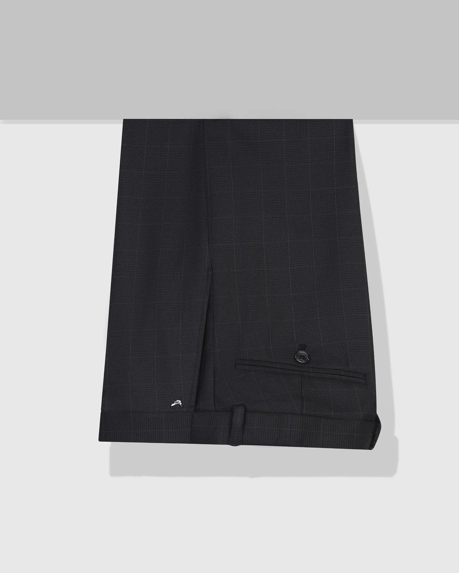 Slim Comfort B-95 Formal Black Check Trouser - Desert