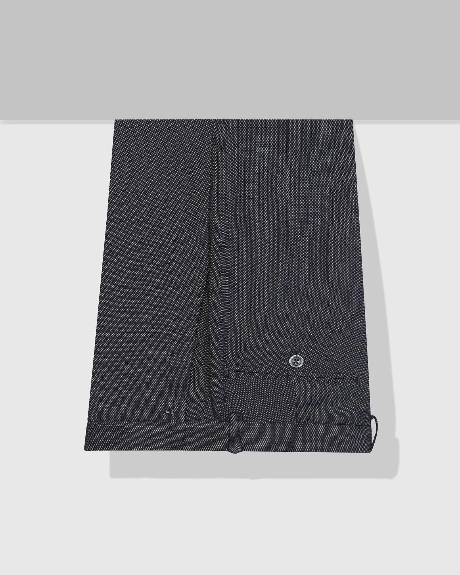 Slim Fit B-91 Formal Black Textured Trouser - Bandit