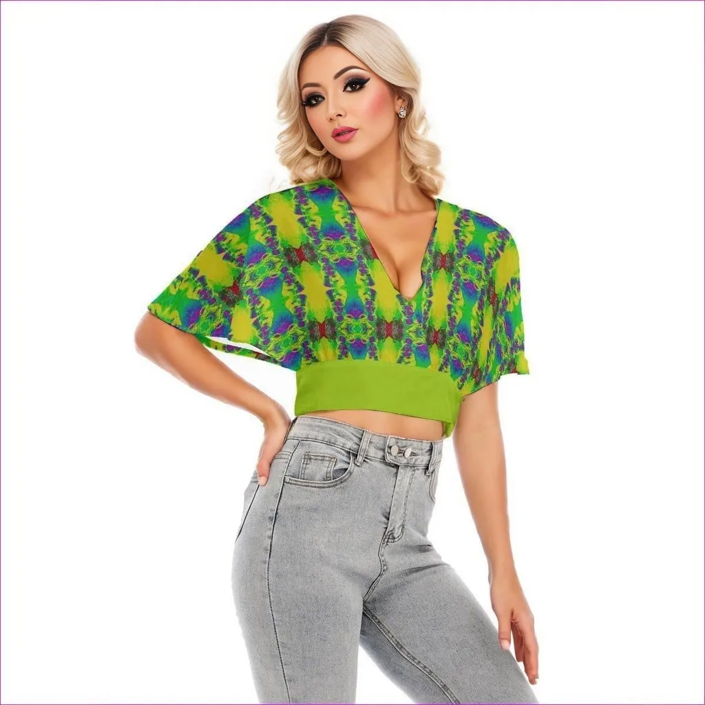 Snake Women's Bat Sleeve Crop Top