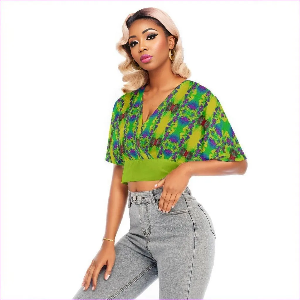 Snake Women's Bat Sleeve Crop Top