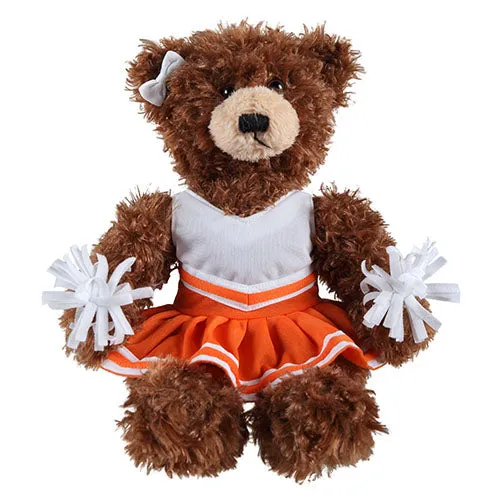 Soft Plush Stuffed Brandon Chocolate Teddy Bear with Cheerleader Outfit