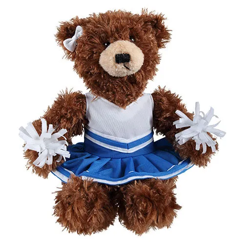 Soft Plush Stuffed Brandon Chocolate Teddy Bear with Cheerleader Outfit