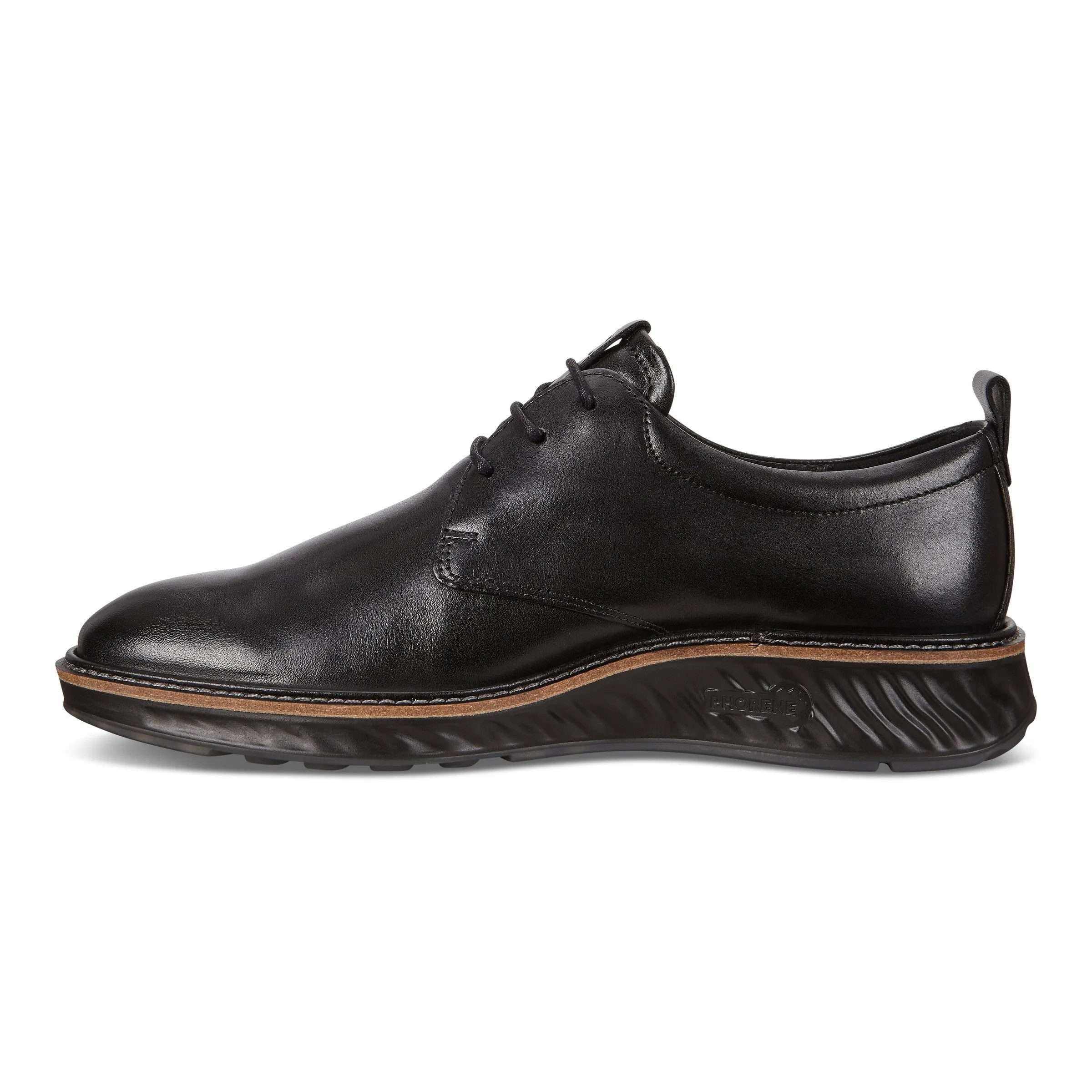 St.1 - Plaintoe Black Leather - Men's