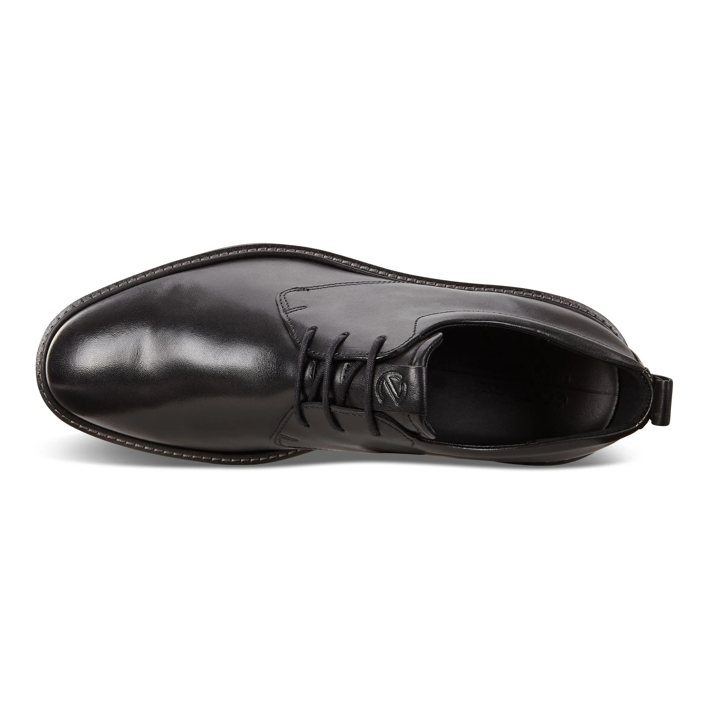 St.1 - Plaintoe Black Leather - Men's