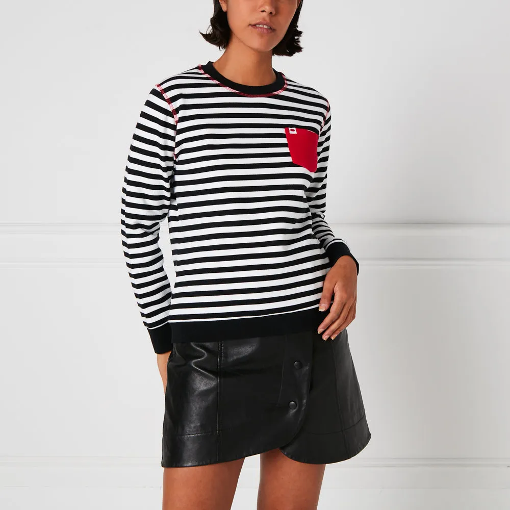 STRIPE POCKET SAMI SWEATSHIRT