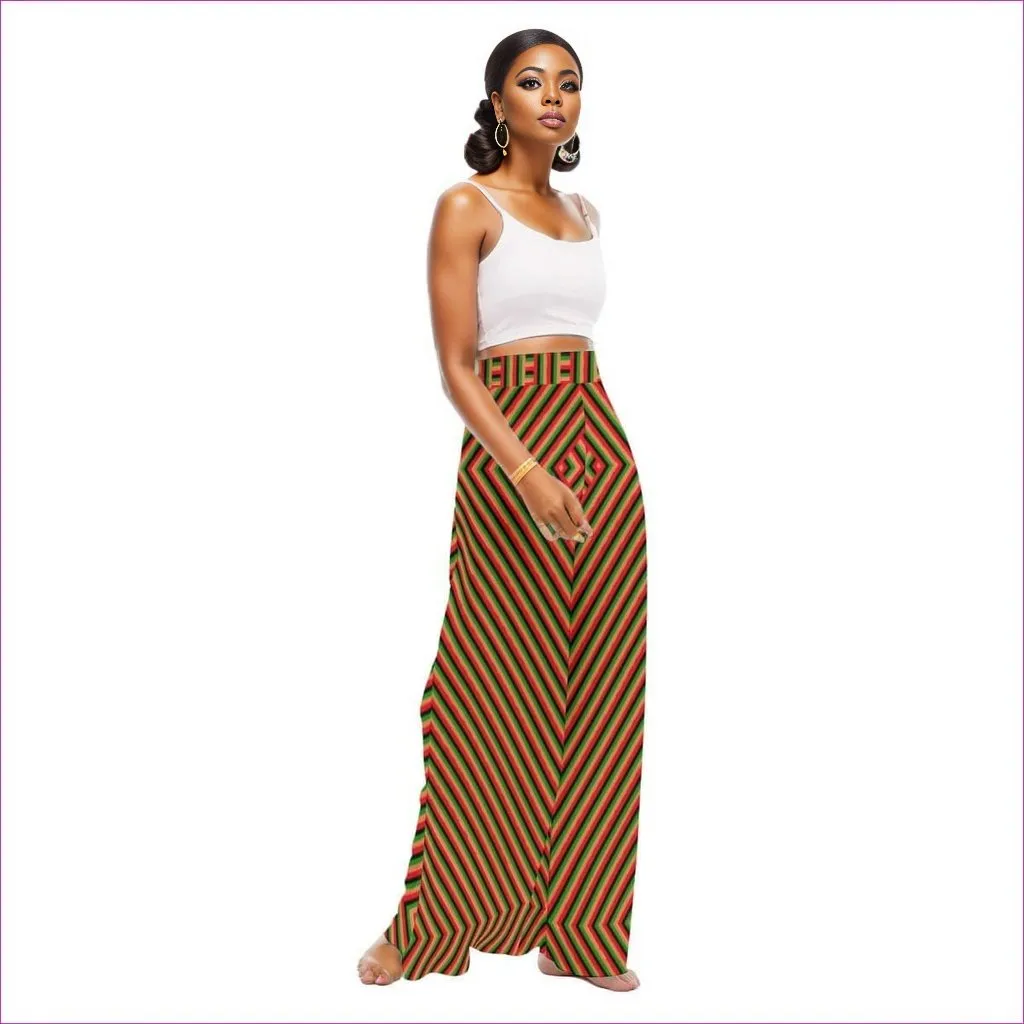 Striped Galore Women's High Waist Wide Leg Trousers