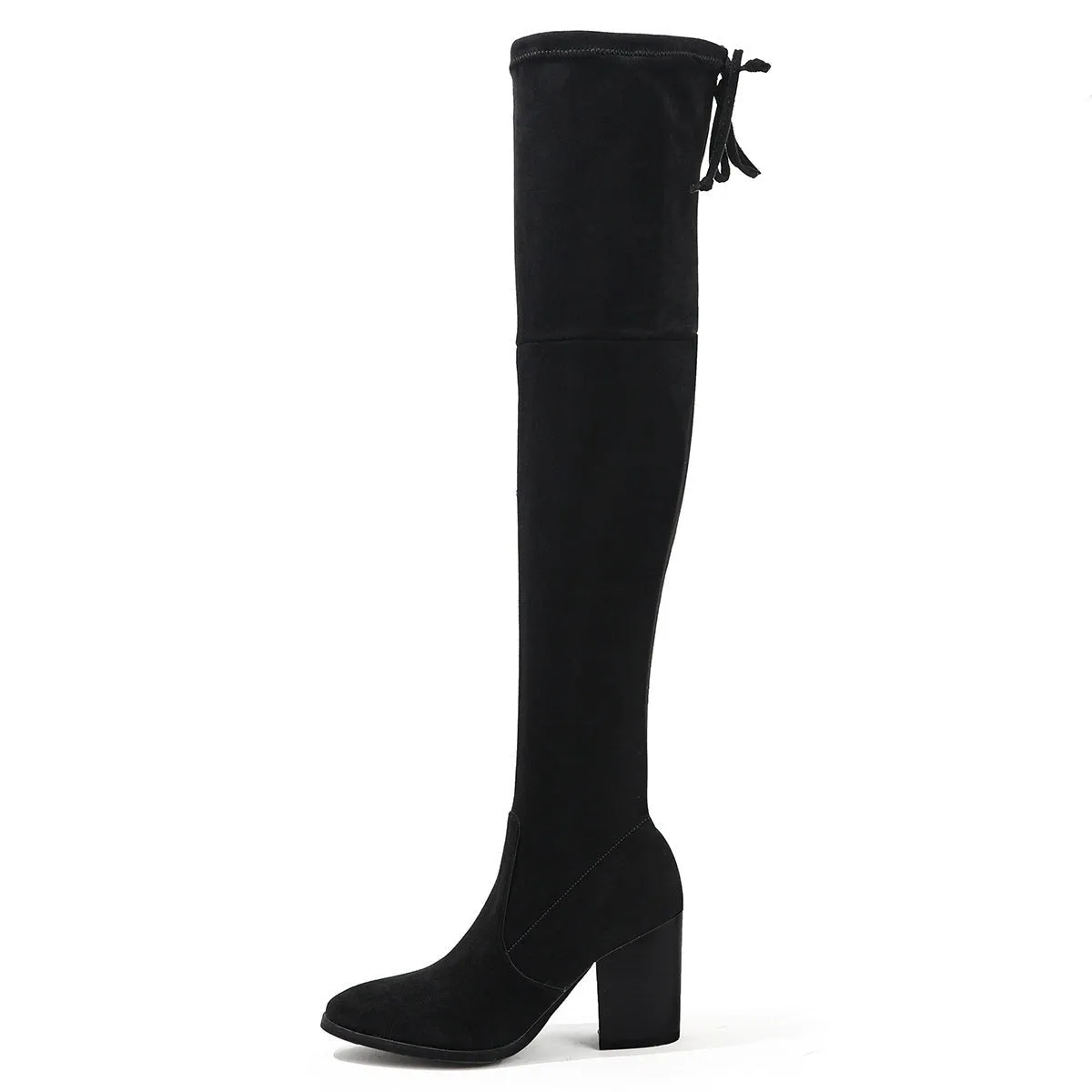 Suede Over-the-Thigh High Heel Knight Boots