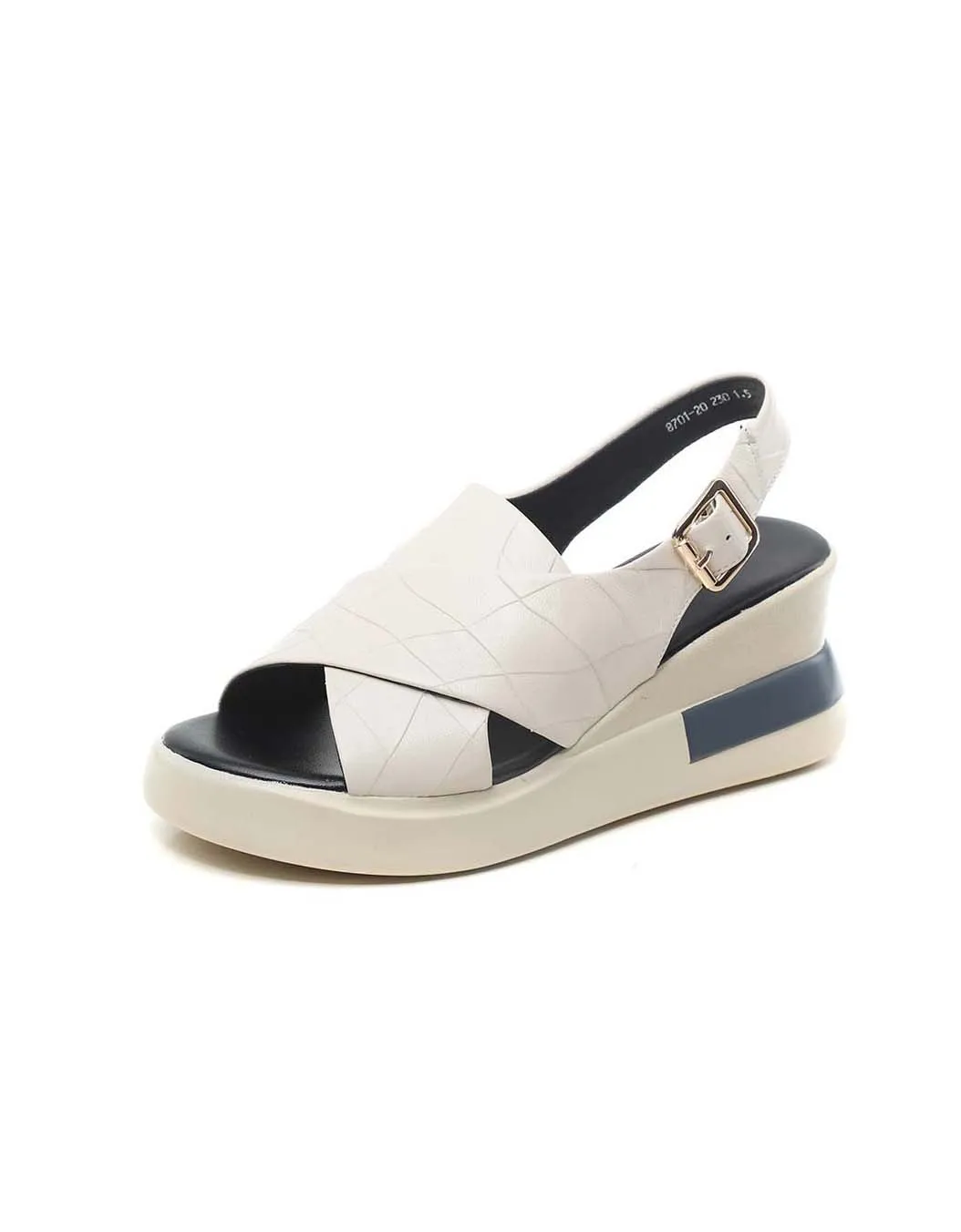 Summer Front Cross Strap Wedge Sandals Slingback