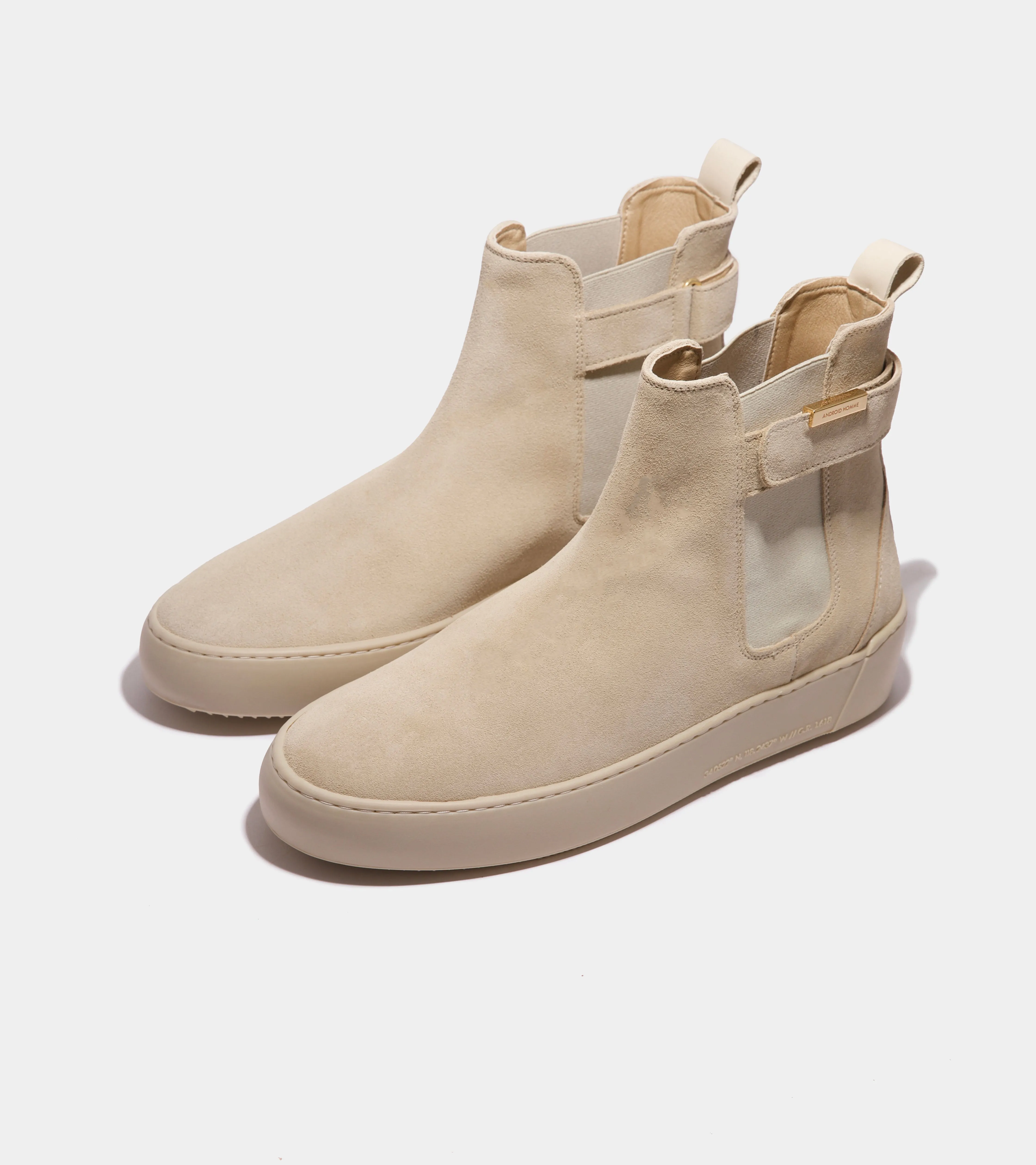 Sunset Chelsea Boot | Beige Suede AHP241-44