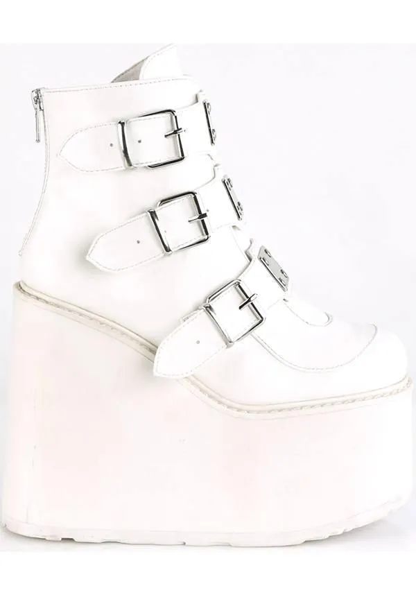 SWING-105 [White] | PLATFORM BOOTS [PREORDER]