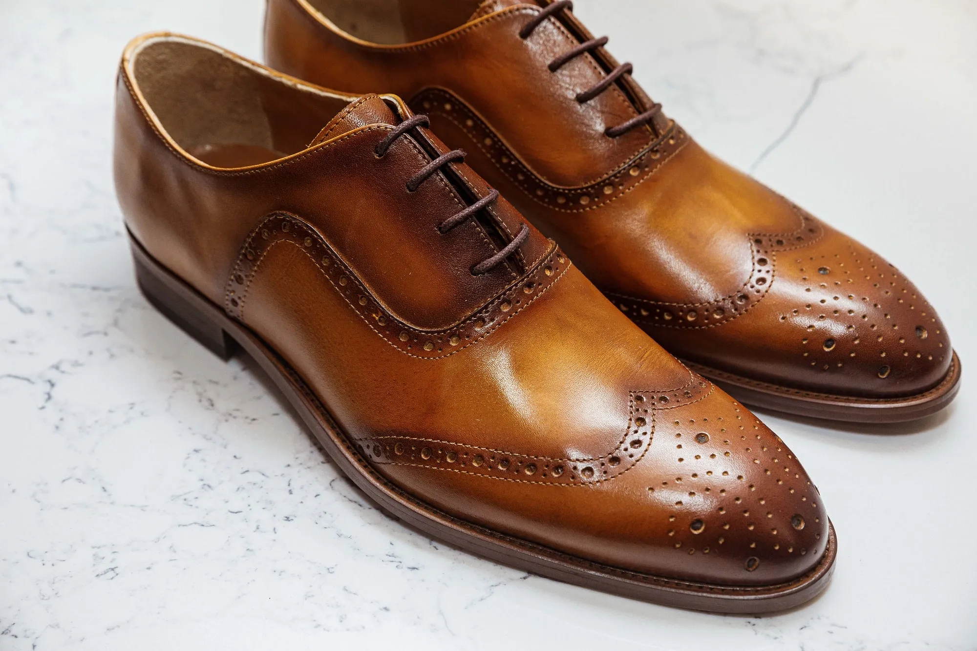 Tan Patina Brogues