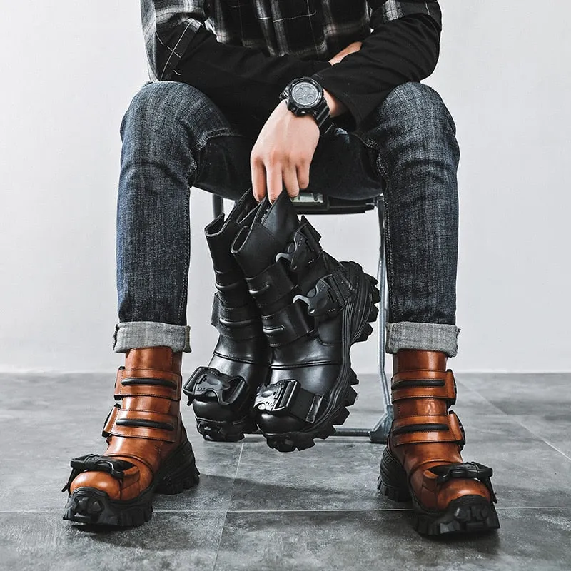 TEEK - Italian Big Buckle Motorcycle Boots