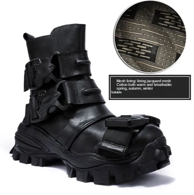 TEEK - Italian Big Buckle Motorcycle Boots