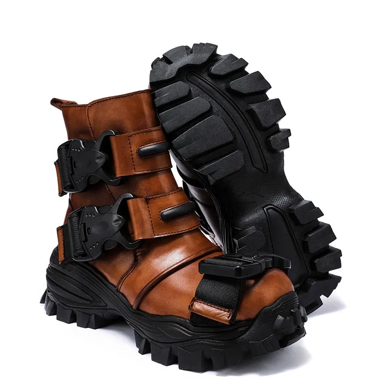 TEEK - Italian Big Buckle Motorcycle Boots