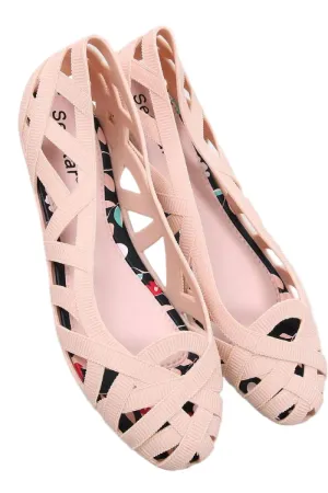 TEEK - Pink Stencil Rubber Ballet Flats