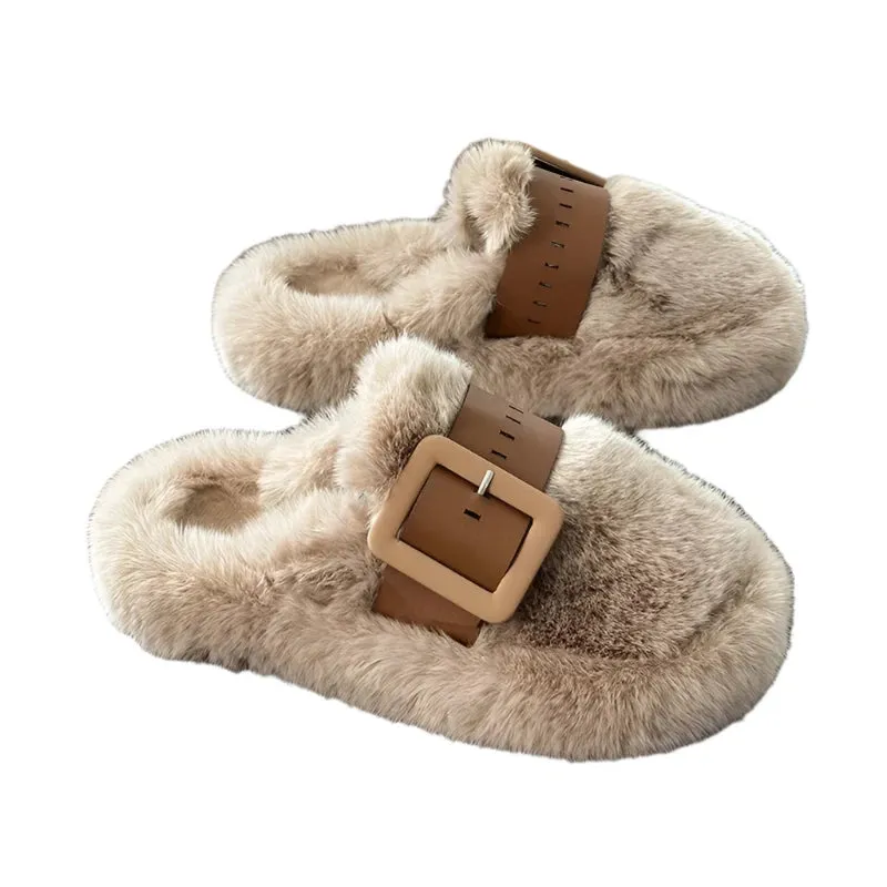 TEEK - Plush Thicked Platform Anti-Slip Slippers