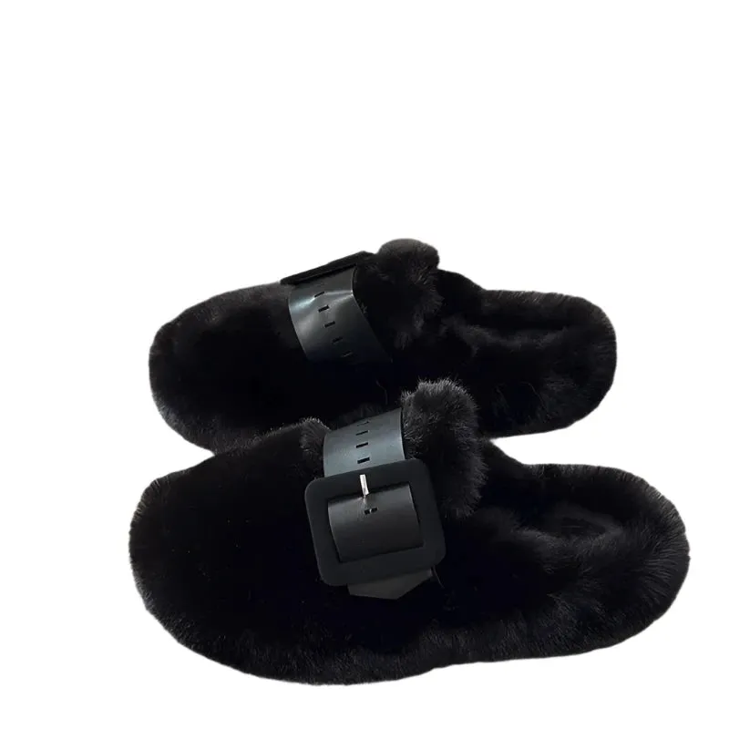 TEEK - Plush Thicked Platform Anti-Slip Slippers