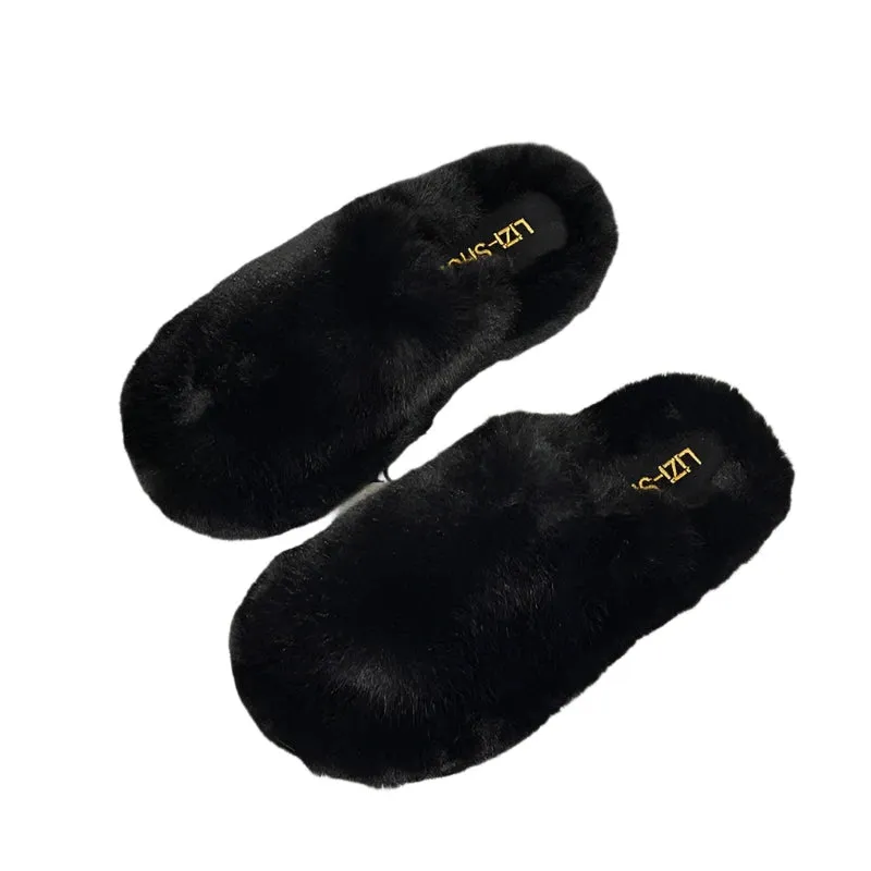 TEEK - Plush Thicked Platform Anti-Slip Slippers