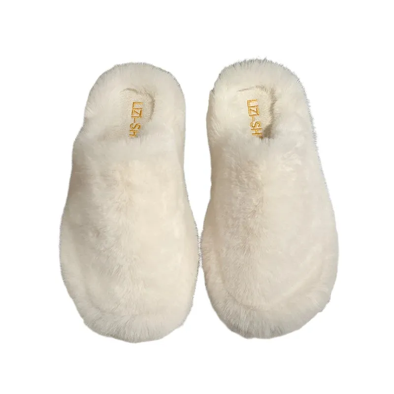 TEEK - Plush Thicked Platform Anti-Slip Slippers