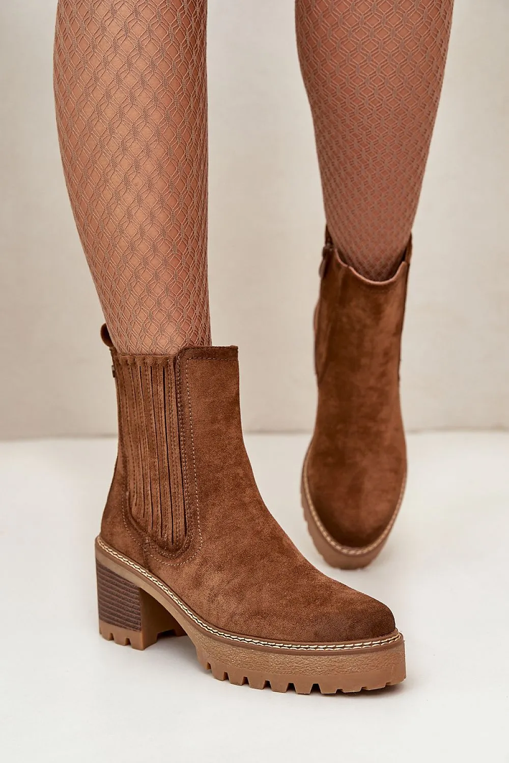 TEEK - Suede Style Heeled Boots