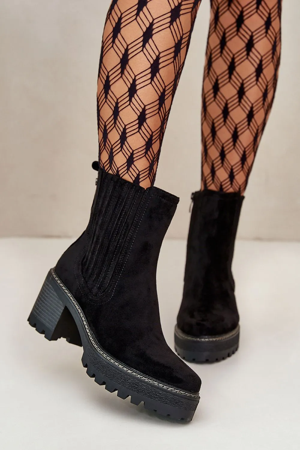 TEEK - Suede Style Heeled Boots