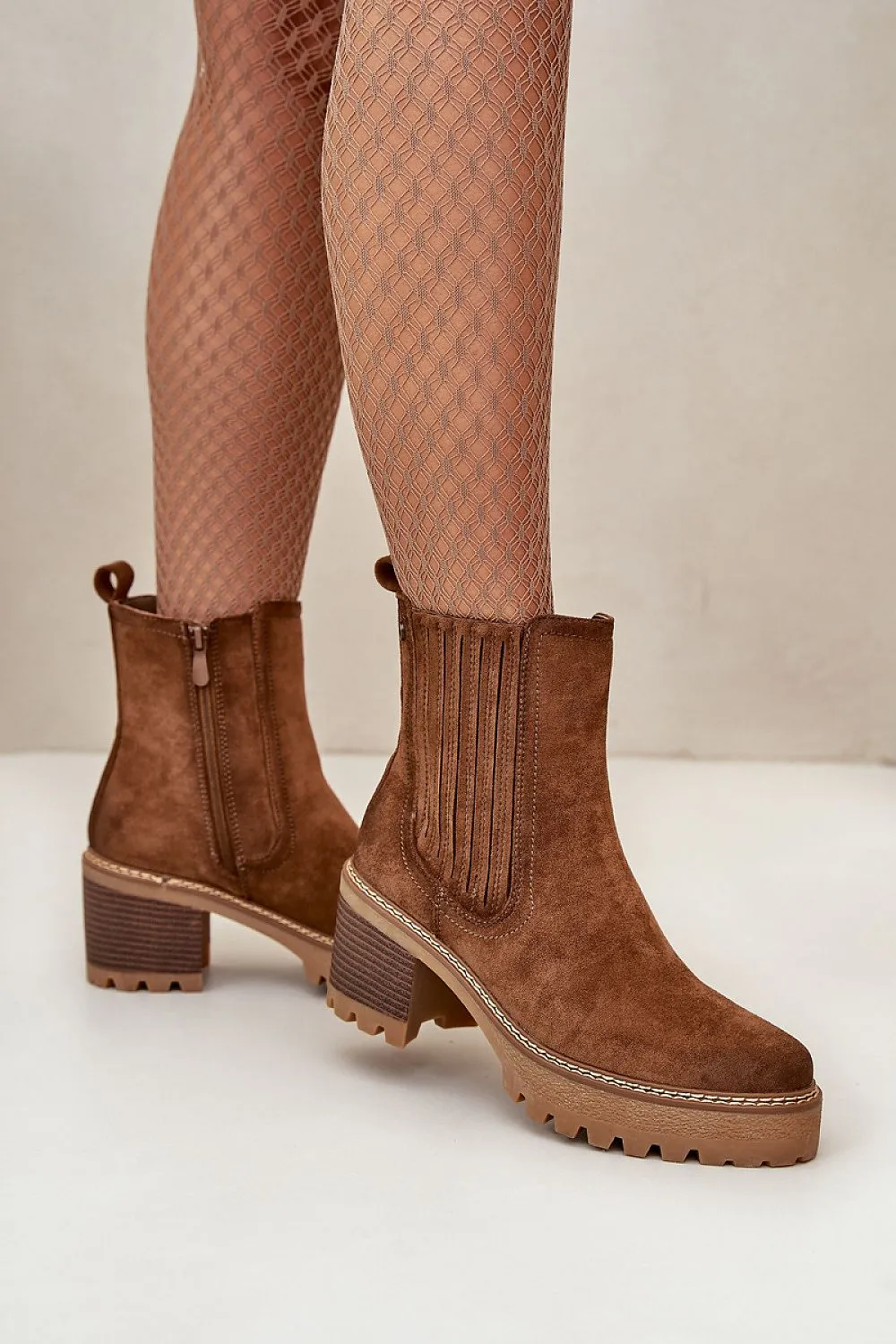 TEEK - Suede Style Heeled Boots