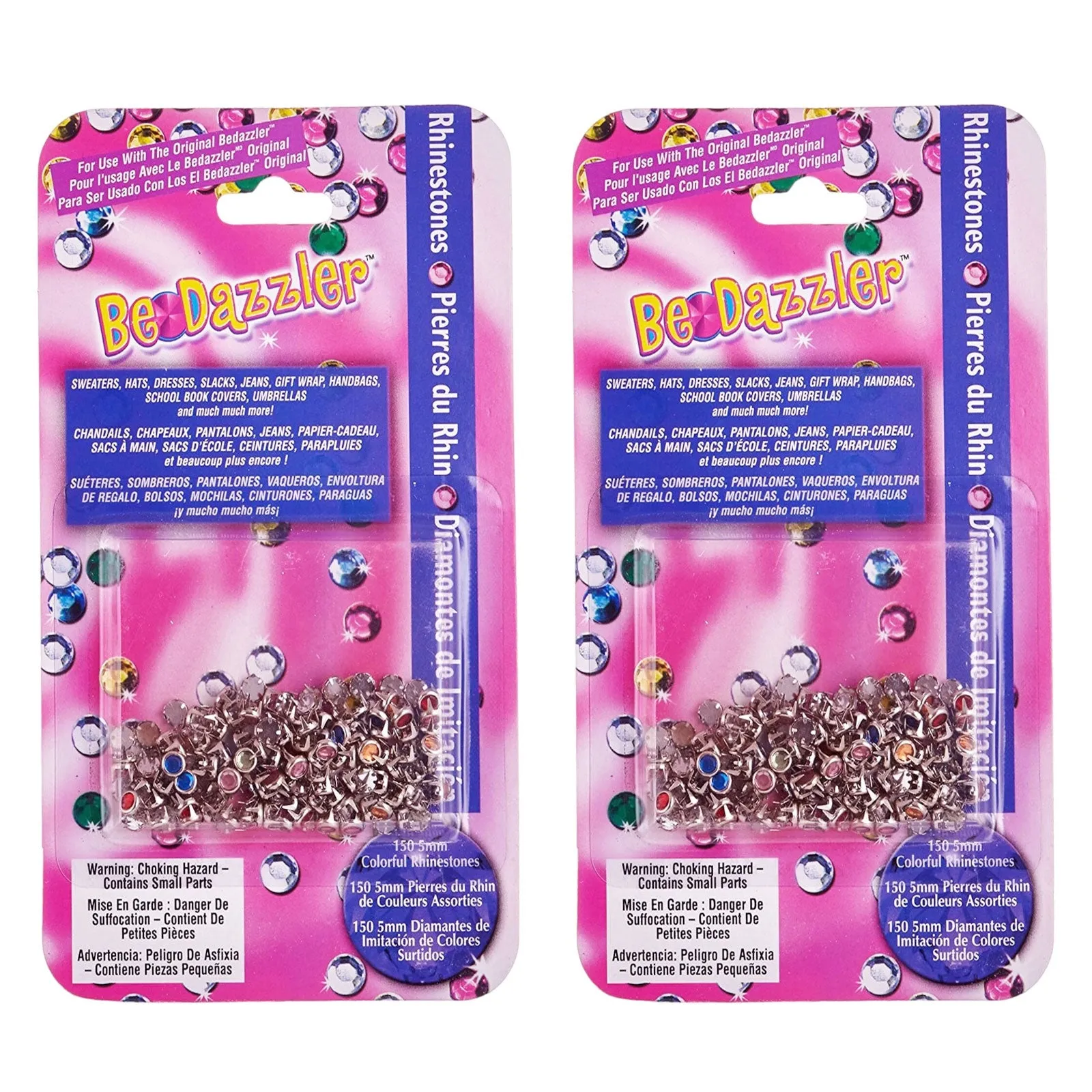 The Original Bedazzler 300-Piece Multi-Colored Rhinestones Refill Pack