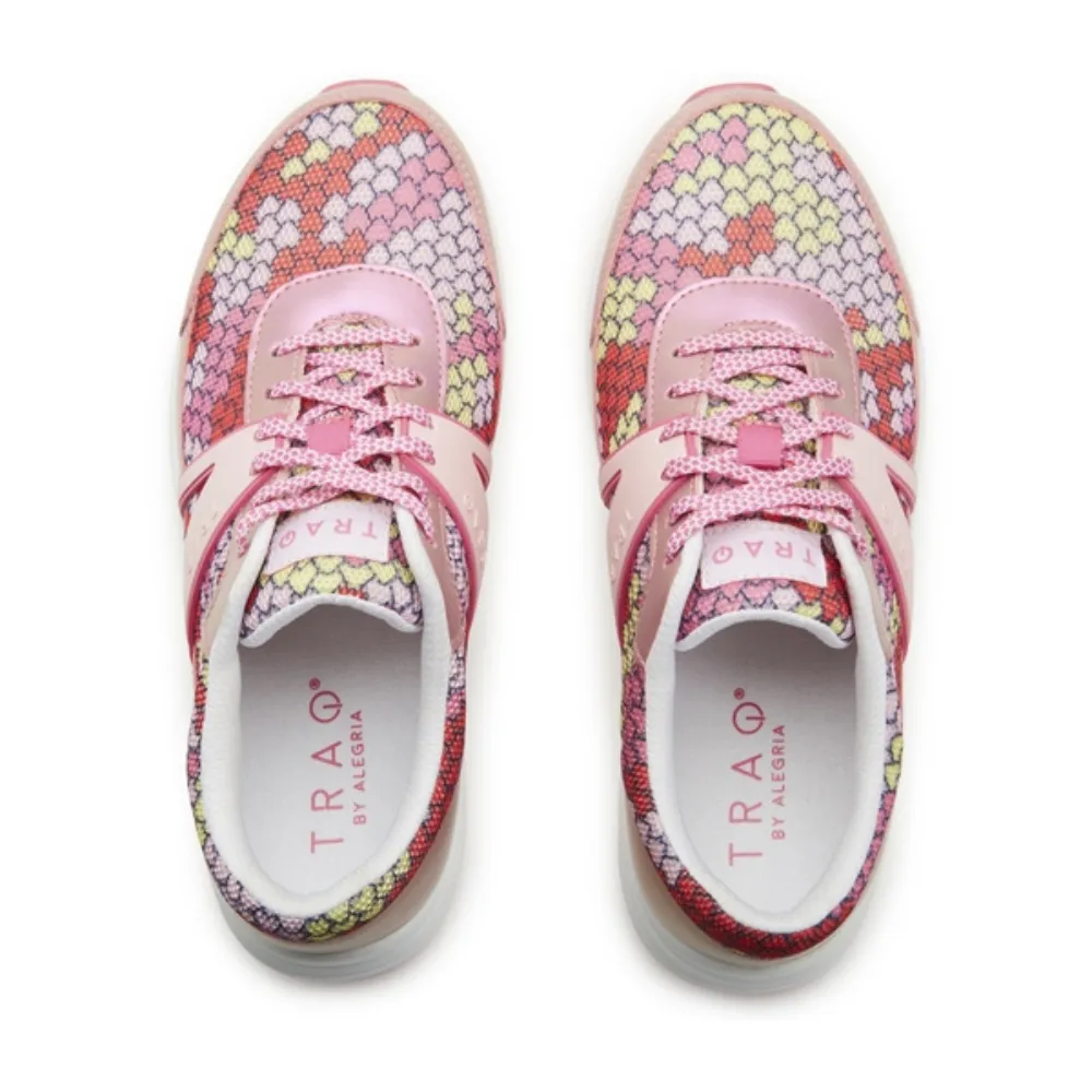 TRAQ® By Alegria Qarma 2 Honeycomb Pink Sneaker (Women's)