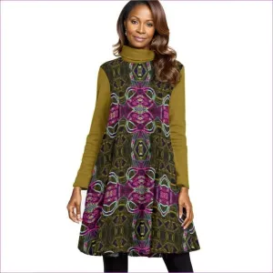 Tribalist Women's High Neck Dress With Long Sleeve