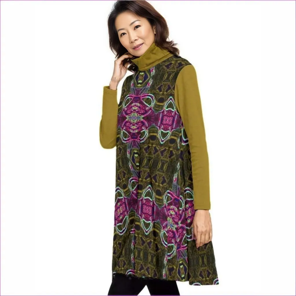 Tribalist Women's High Neck Dress With Long Sleeve