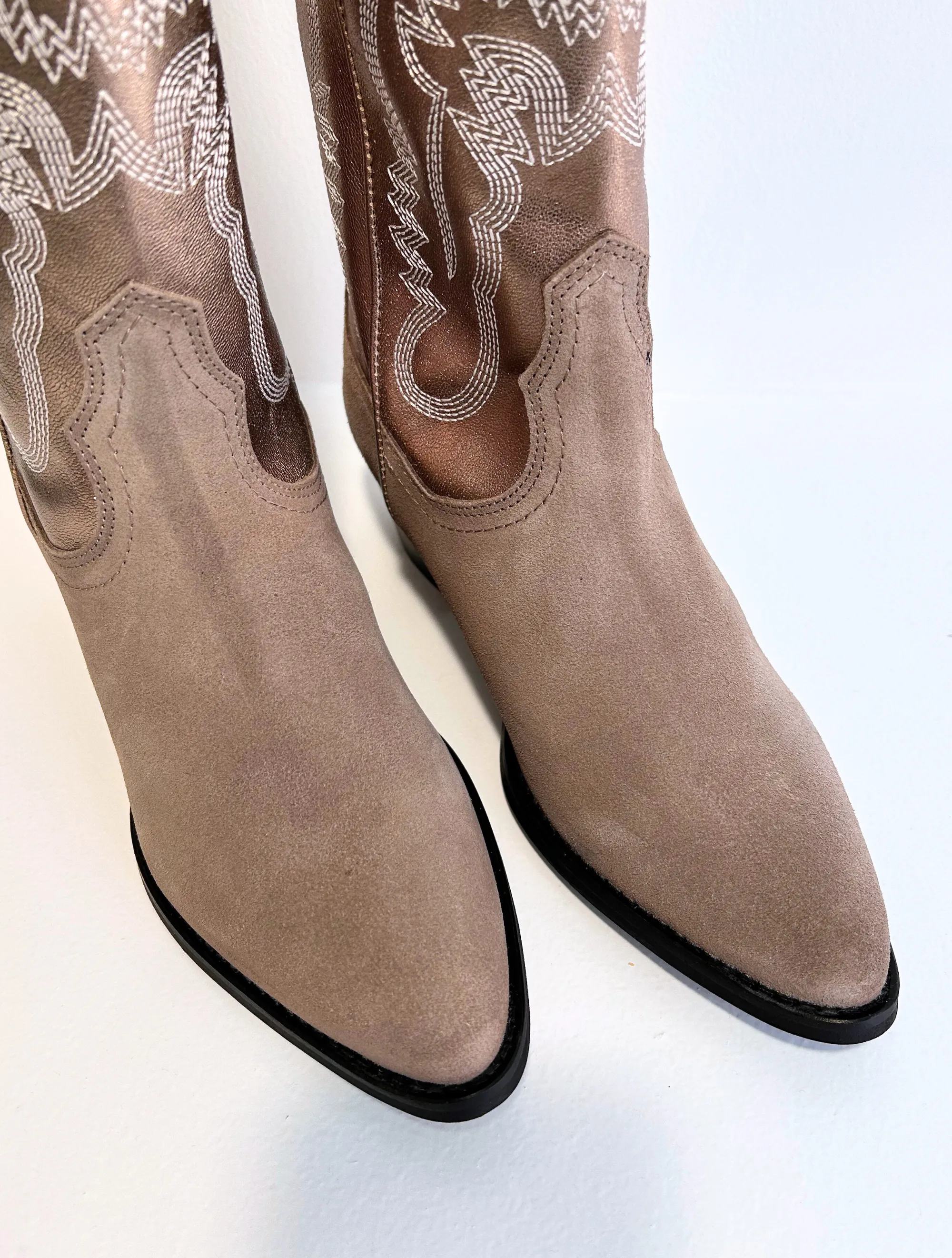 Tulsa Western Boot Beige/Smoke