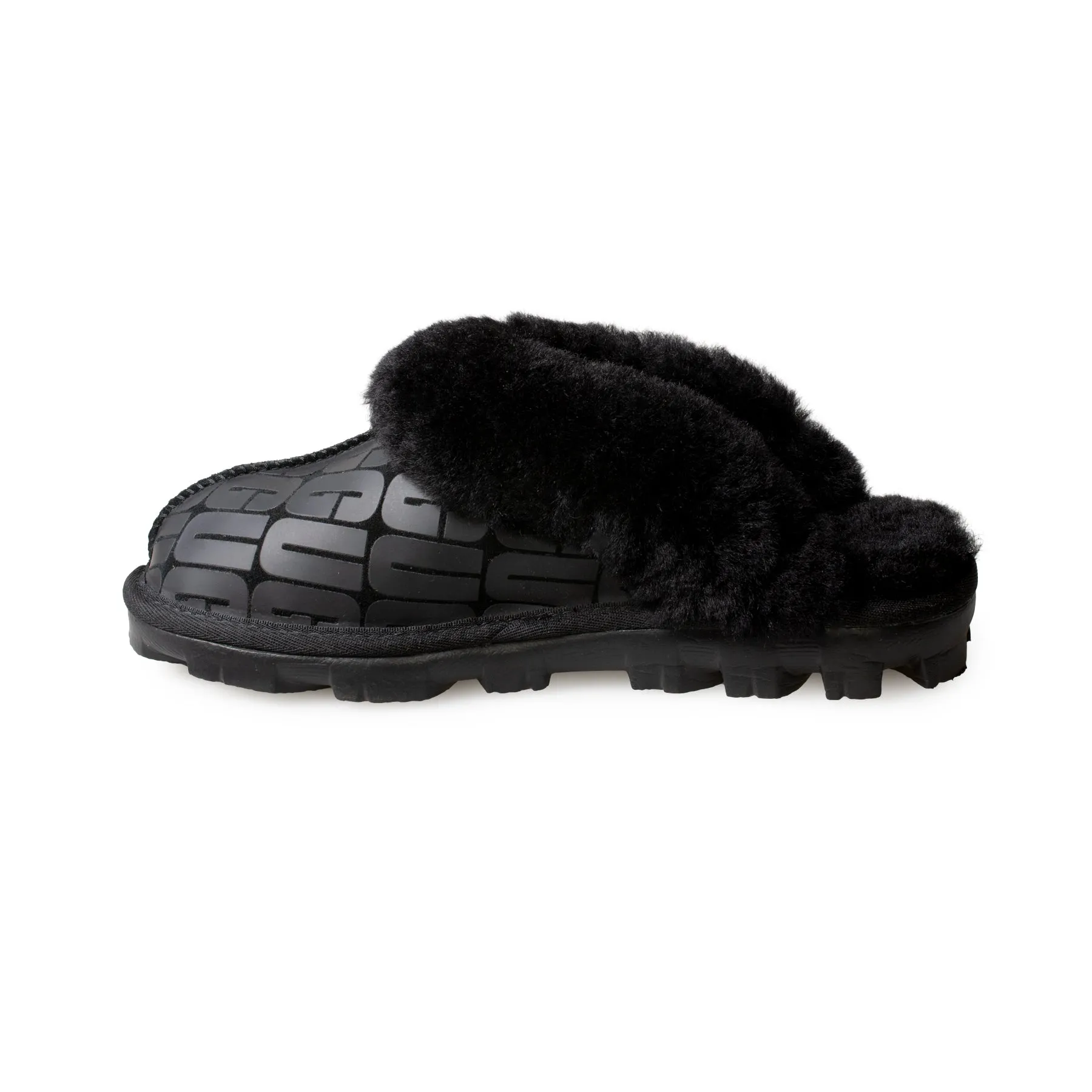 UGG Coquette UGG Logo Black Slippers - Women's