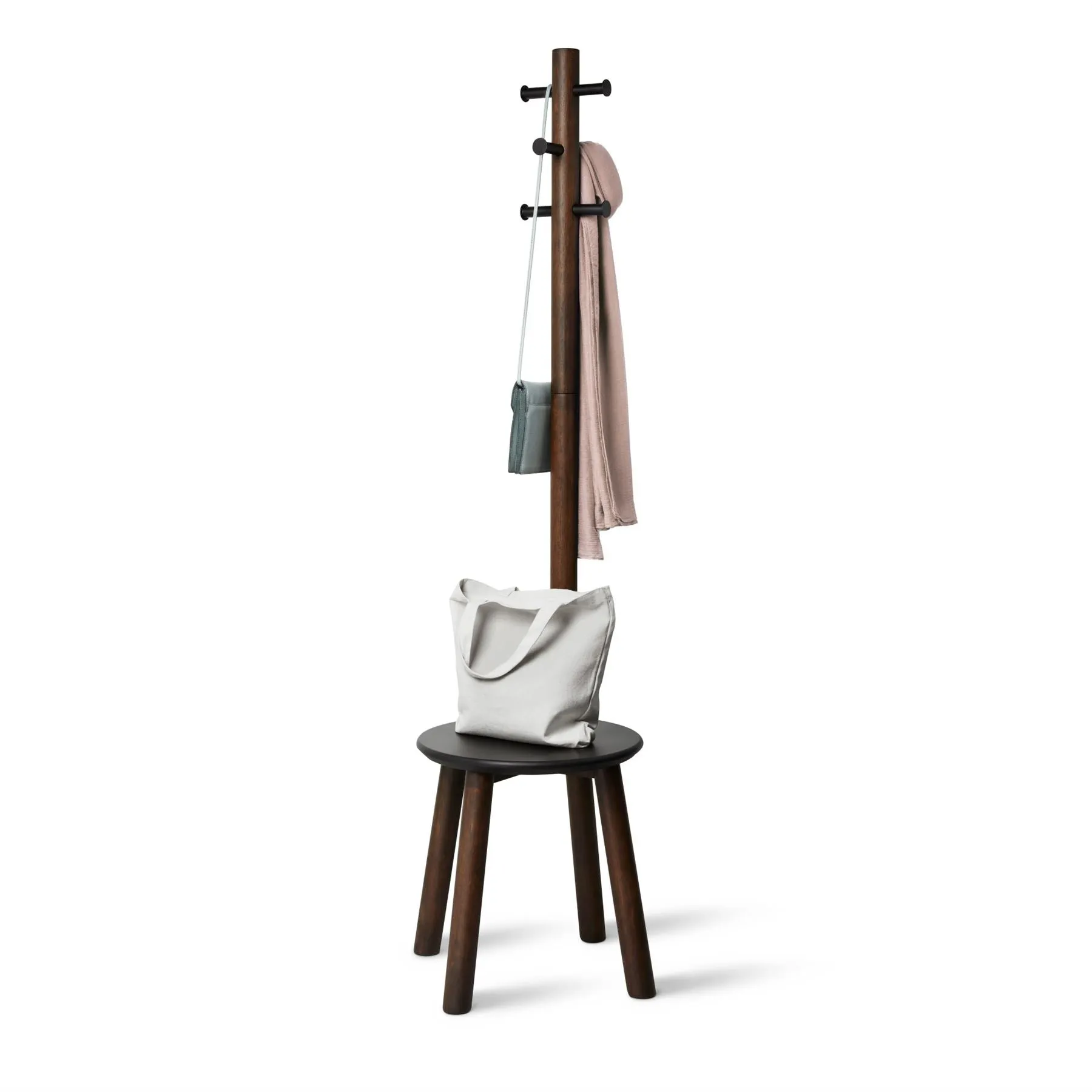 Umbra Pillar Combined Stool and Coatrack