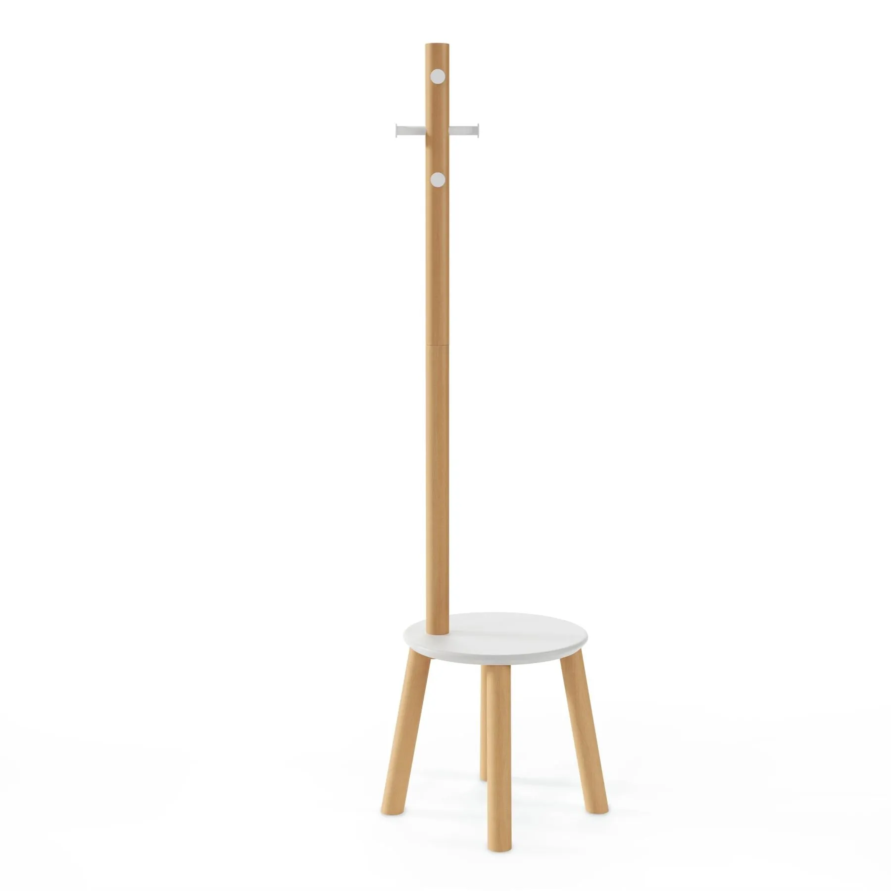 Umbra Pillar Combined Stool and Coatrack