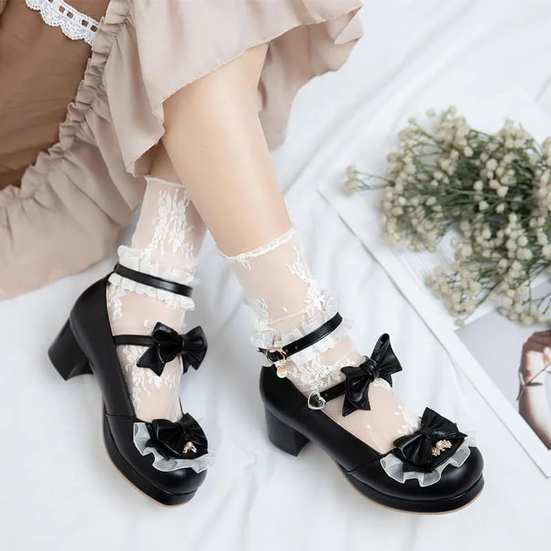 Uniwim Lolita Lace Bow Shoes SE21575