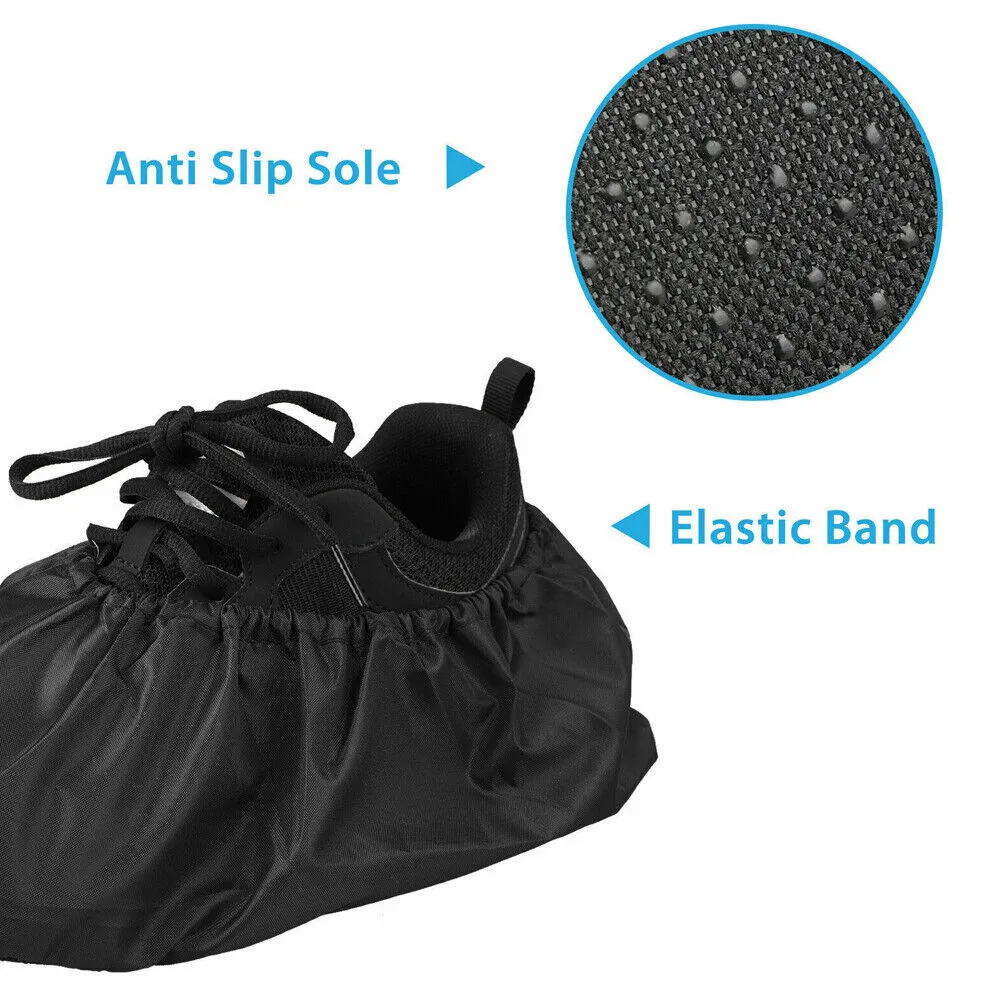 US 3-6 Pairs Washable Reusable Non-Slip Sole Overshoe Dust Waterproof Shoe Cover