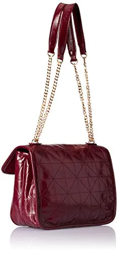 Van Heusen womens Satchel with Chain(Burgundy)