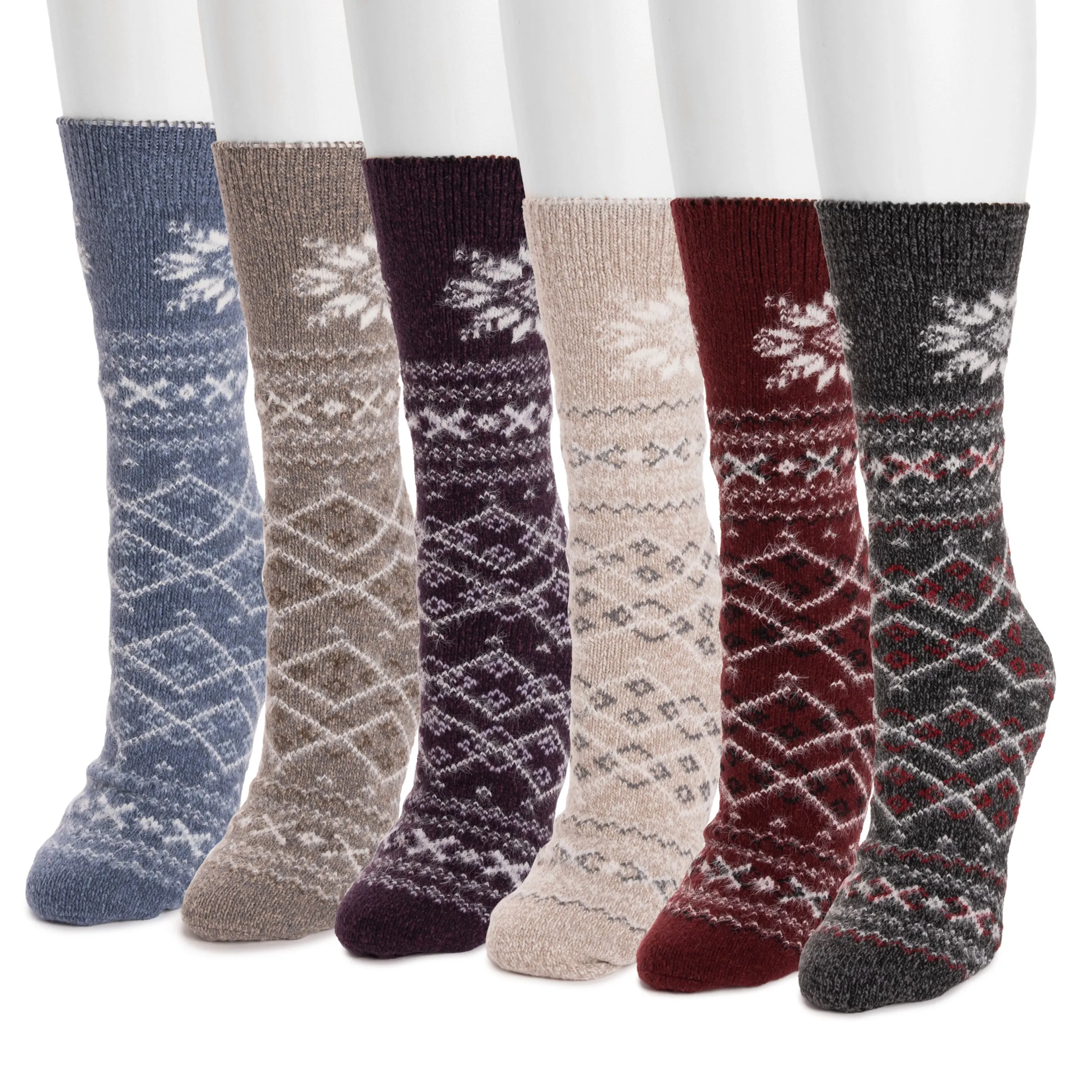 Women's 6 Pair Pack Microfiber Boot Socks