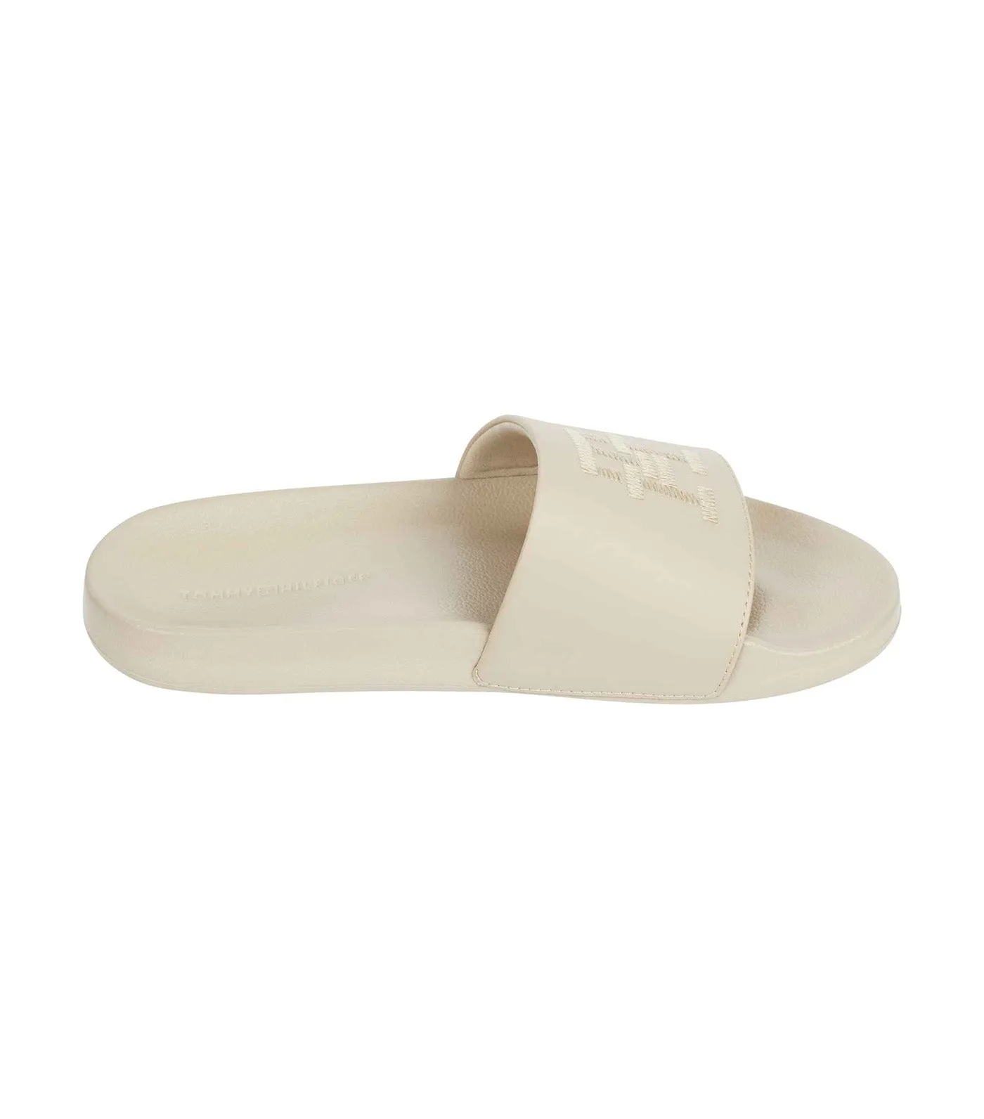 Women's Embroidered Slide Beige