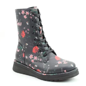 Women's Heavenly Feet Martina Boot Black Floral