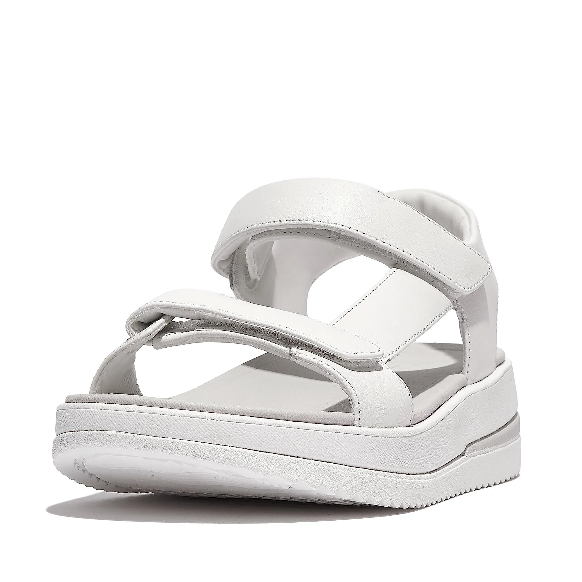 Women's Shoes Fitflop SURFF Leather Adjustable Sandals GJ9-194 WHITE