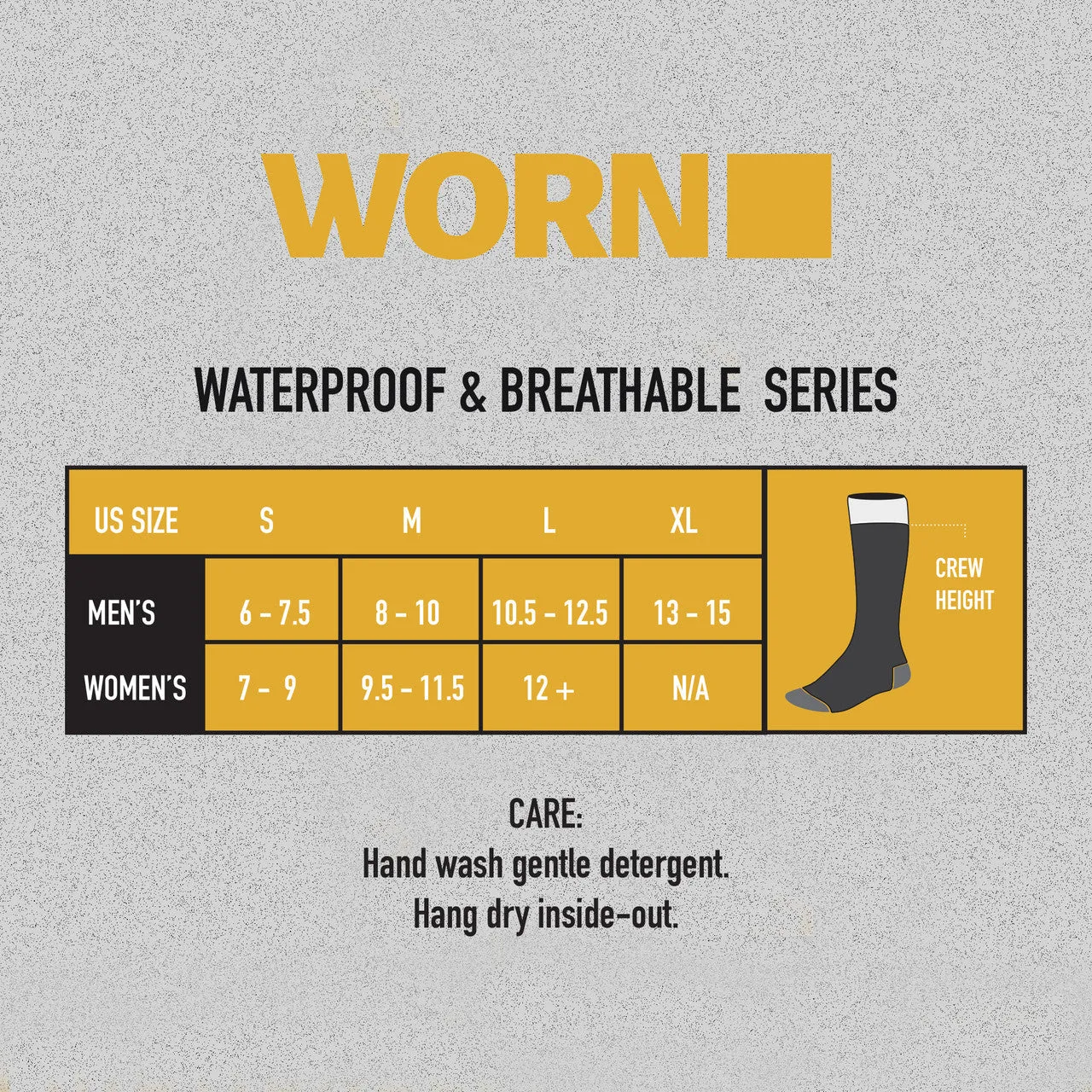 WORN Gray Waterproof Breathable Hell or High Water Hybrid Socks